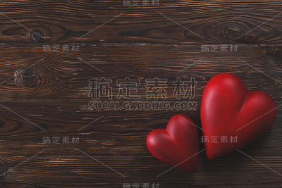红心木纹理板。情人节/国际妇女节快乐