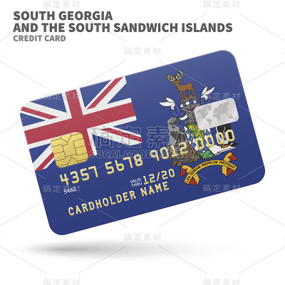 Credit card with South Georgia and Sandwich Island