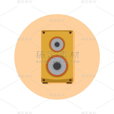 音频扬声器工作室矢量插图图形