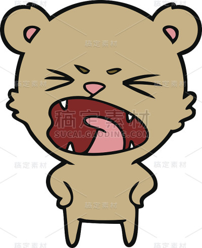 愤怒的卡通熊