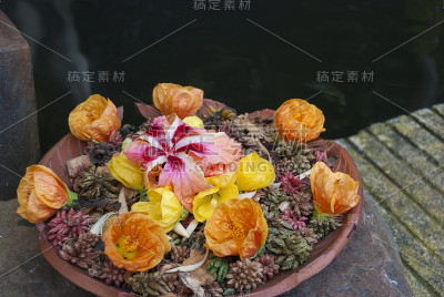 水疗用的香料和鲜花