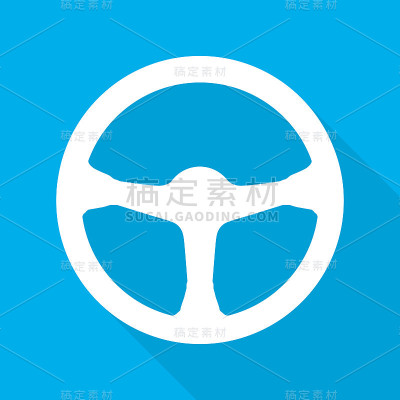 方向盘图标。矢量插图。
