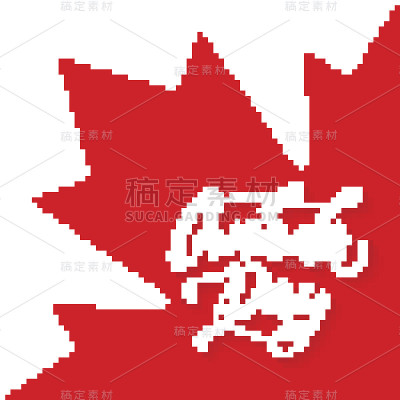 加拿大国旗和Leaf。加拿大日贺卡。