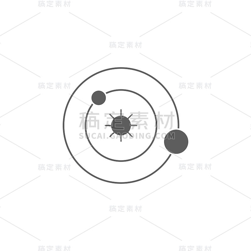 太阳系图标。教育图标元素。优质的图形设计图标。标志，轮廓符号收集图标为网站，网页设计，移动应用程序