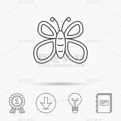 蝴蝶图标。做梦的迹象。