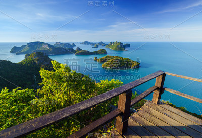 鸟瞰泰国昂通国家海洋公园