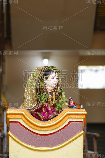 印度婚礼中的女神雕塑