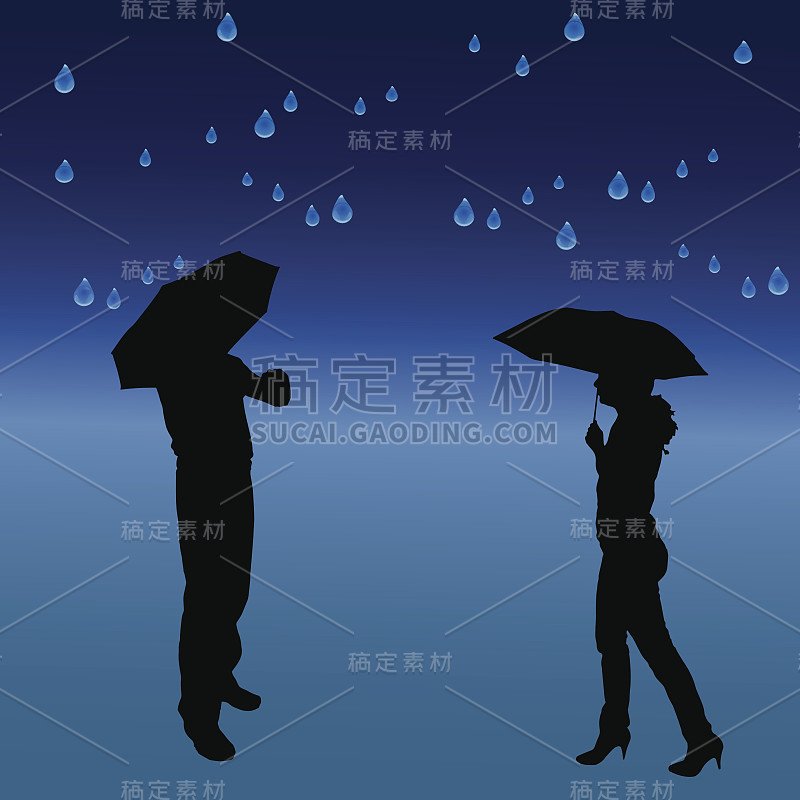 矢量剪影的夫妇。