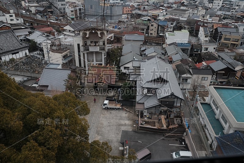 从观景台和索道上看到的日本港口城市