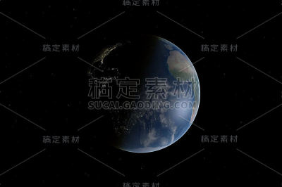 地球在恒星的背景下