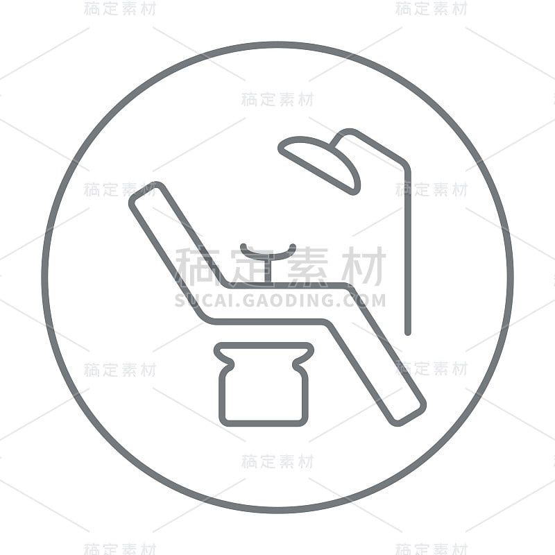 Dental chair line icon