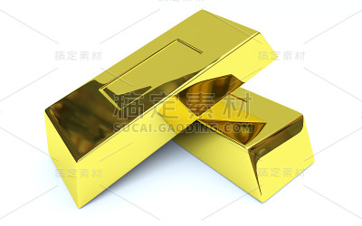 商业金融金条3D插图