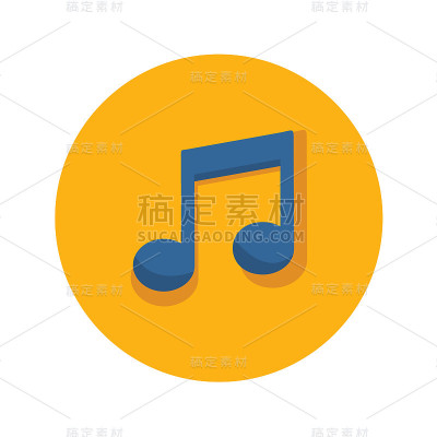 音乐音符图标矢量插图图形