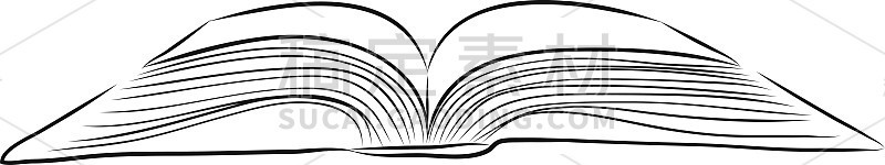 翻开书手绘