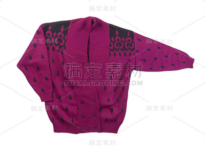 女性针织毛衣孤立在白色背景