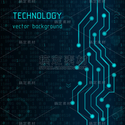 电路板。矢量技术背景。抽象的未来的插图。高科技概念。