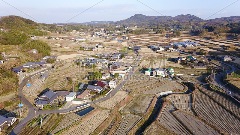 航拍乡村景色