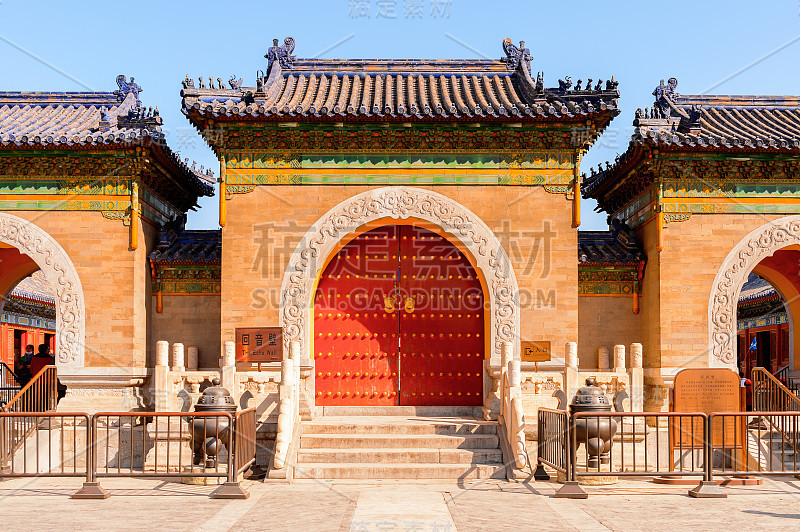 天坛建筑群，北京的帝王祭祀祭坛。联合国教科文组织世界遗产