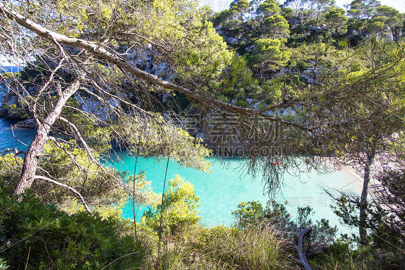 Macarella海滩，Menorca，西班牙