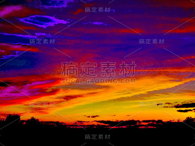 模糊的日落