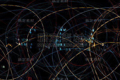 灯泡在夜间运动的抽象背景