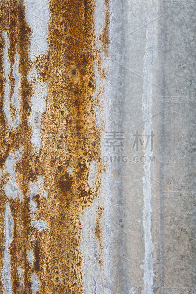 生锈的锌纹理。