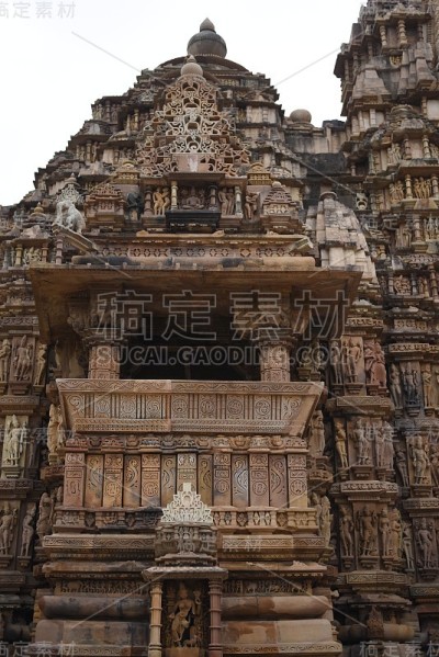 Kandariya Mahadeva寺庙(山洞的大神)，Khajuraho，中央邦，印度