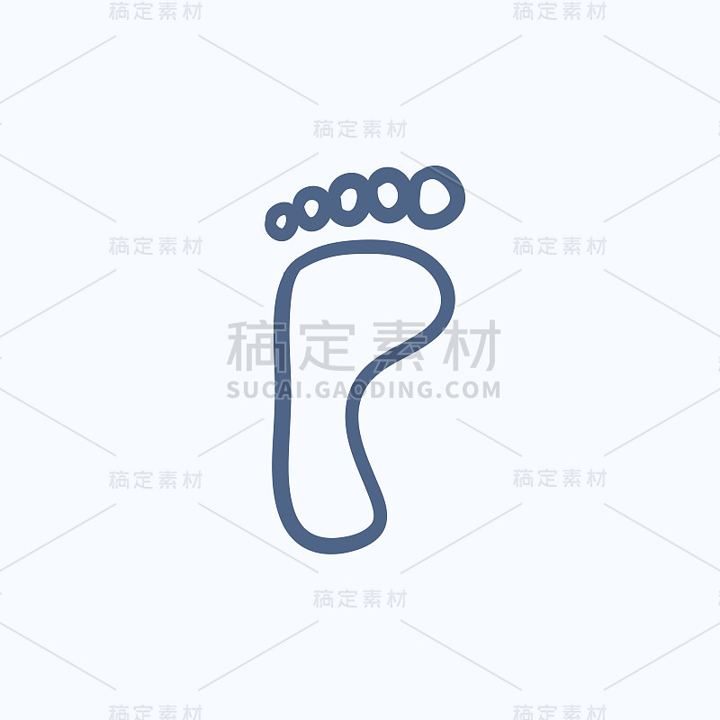 足迹草图图标。
