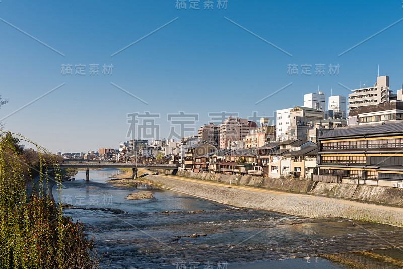 加茂河景-日本京都-东日桥