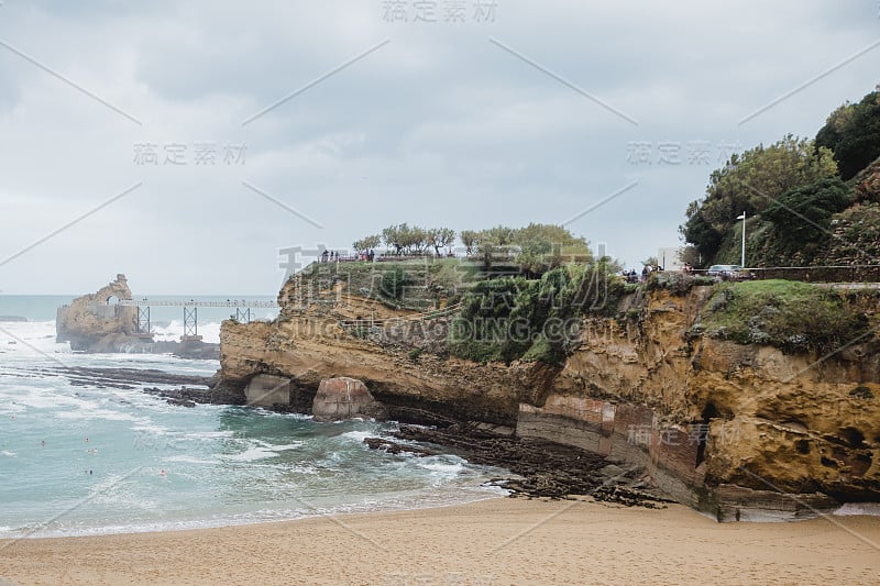 法国风景海滩海洋