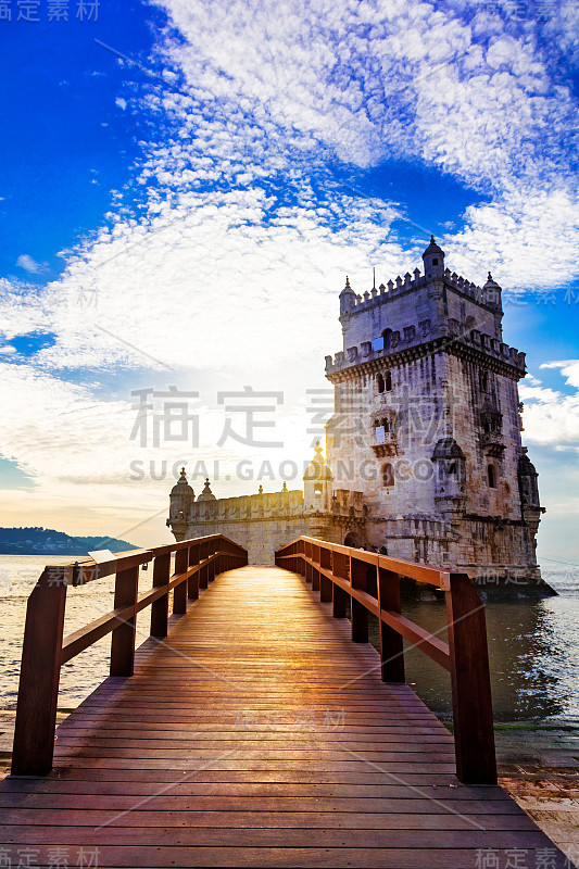 葡萄牙的地标，Torre De Belem，里斯本。