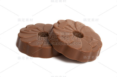 巧克力饼干孤立