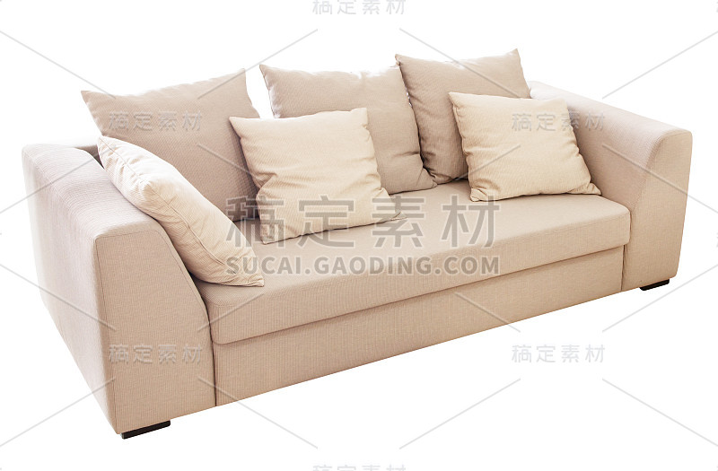 白色背景上的沙发孤立