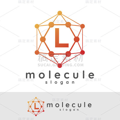 分子首字母L图标设计