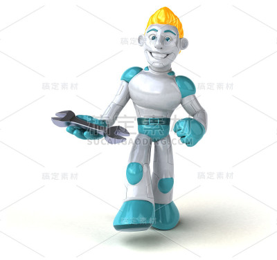 机器人- 3D插图