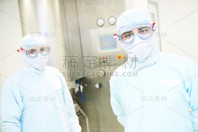 制药厂工人的肖像