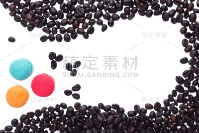 咖啡豆和杏仁饼干