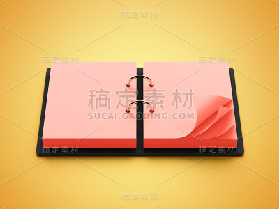 空白红纸记事本