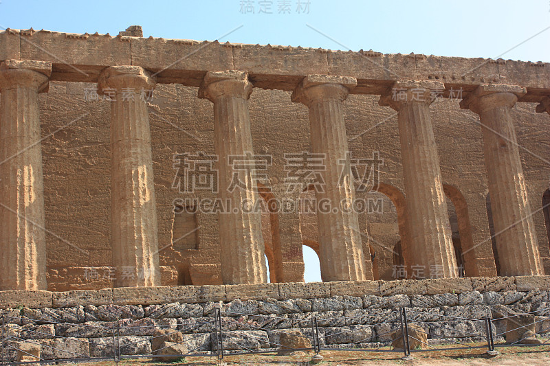 西西里岛Agrigente古代建筑寺庙