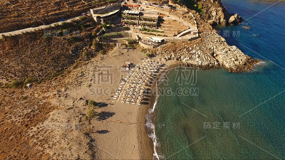无人机拍摄的马尼地区，伯罗奔尼撒，拉科尼亚，希腊