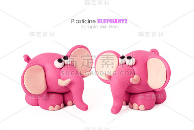 橡皮泥大象夫妇
