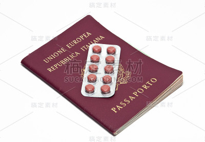 护照和药片