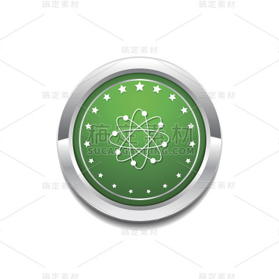 科学绿色矢量图标按钮