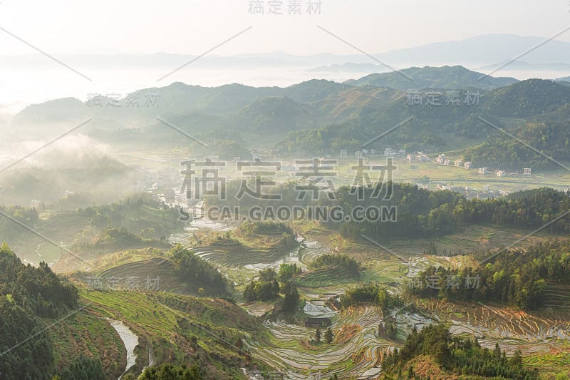 紫喜鹊梯田是中国风景区、自然文化遗产、水利风景区。