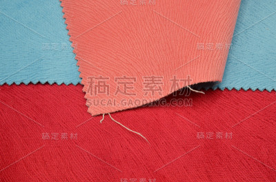 彩色织物背景的特写