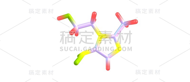 甲硝唑分子结构孤立于白色上