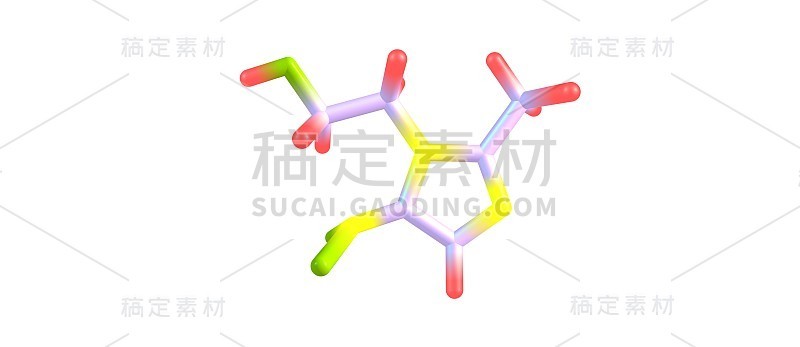 甲硝唑分子结构孤立于白色上