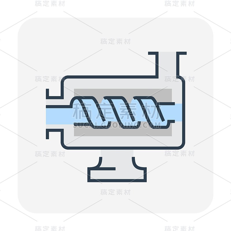 螺杆泵或阿基米德螺杆泵设计。