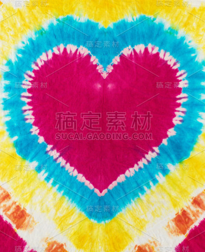 心形扎染图案