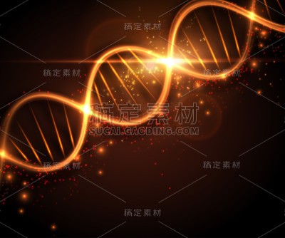 摘要DNA分子，科学背景。向量图形。